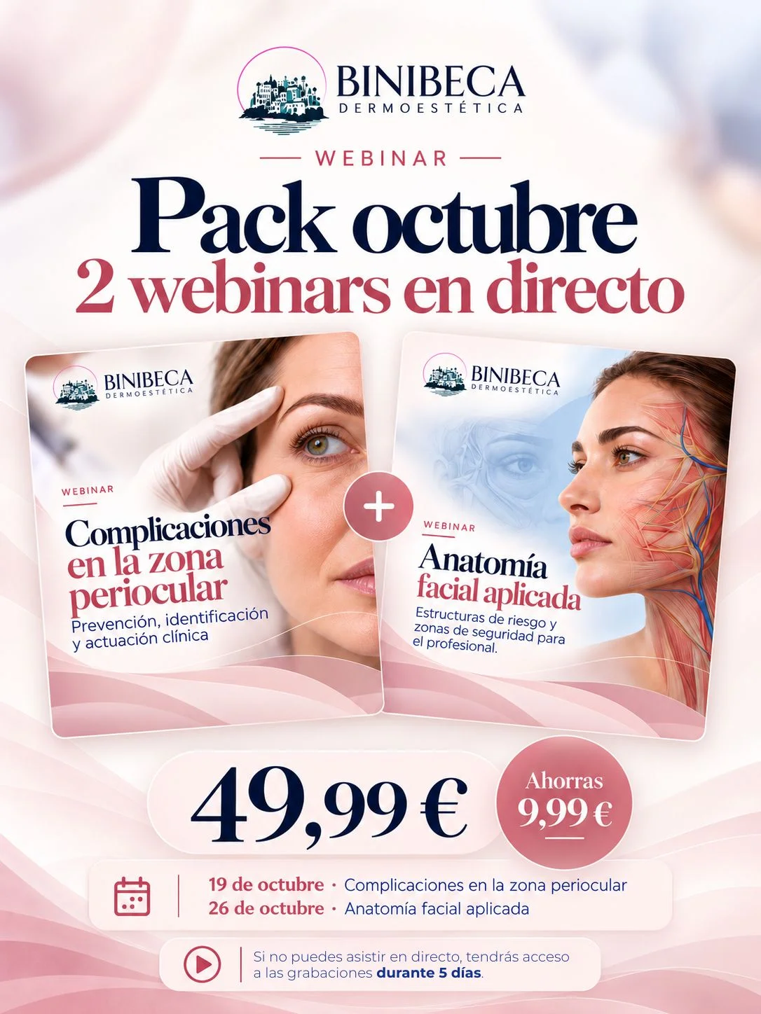 Pack Lunes de Piel y Ciencia octubre: 2 webinars en directo por 49,99 €